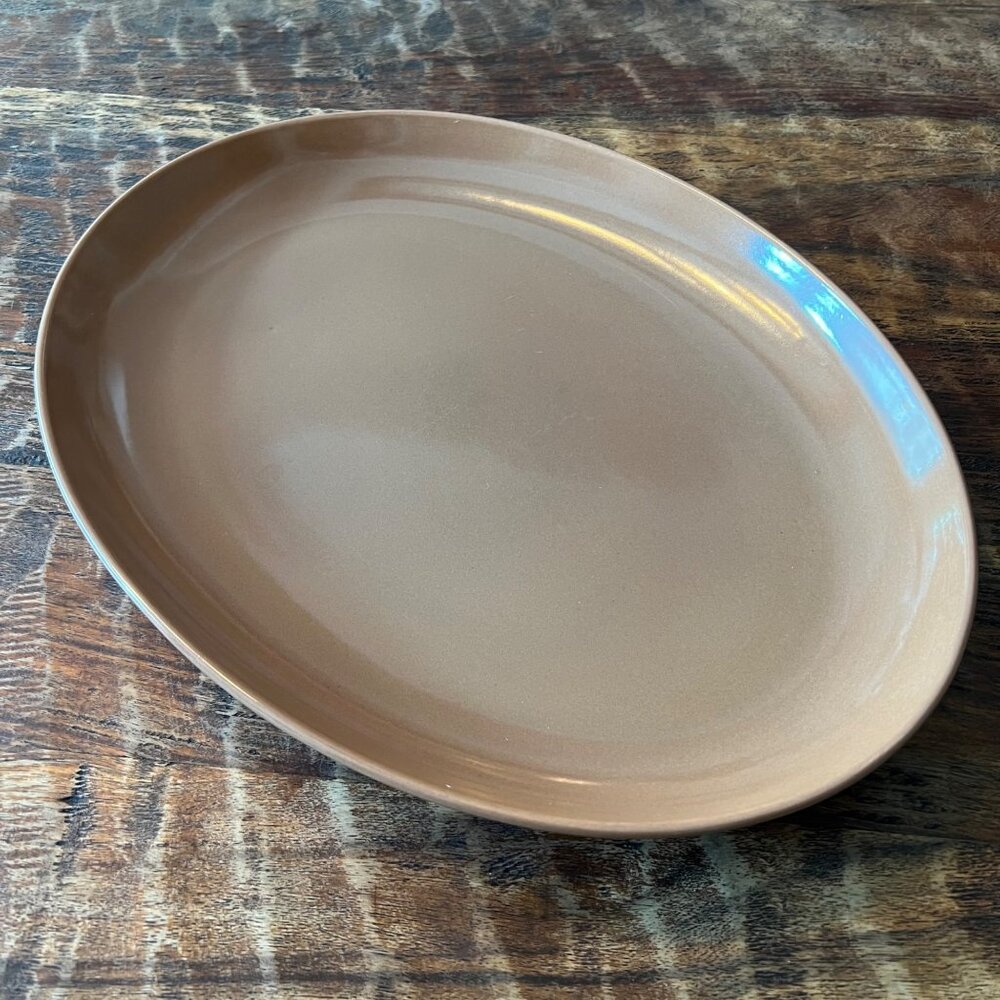 Russell Wright Iroquois Casual China Nutmeg Oval Serving Platter 14.25 Vintage U